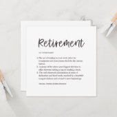 Funny Retirement Kaart (Voorkant / Achterkant in situ)