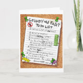 Funny Retirement Kaart - Grumpy Old Fart to Do Lis (Voorkant)