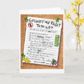 Funny Retirement Kaart - Grumpy Old Fart to Do Lis (Gele Bloem)
