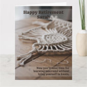 Funny Retirement Kaart voor Macrame Crafters (Voorkant)