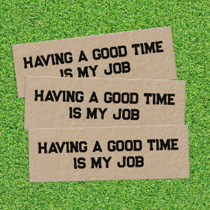 Funny Retirement Kraft Mini Visitekaartje