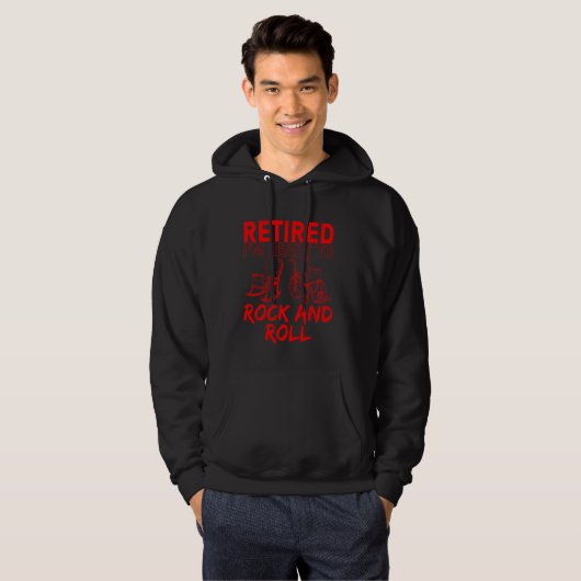 Funny Retirement Mannen Women Cool Reberekend Rock Hoodie (Voorkant volledig)
