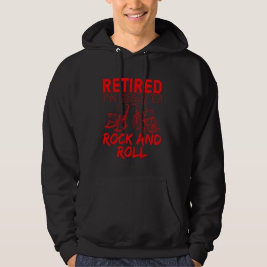 Funny Retirement Mannen Women Cool Reberekend Rock Hoodie (Voorkant)