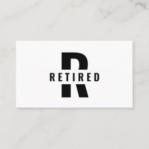 Funny Retirement Monogram in ruste Vraag iemand an Visitekaartje