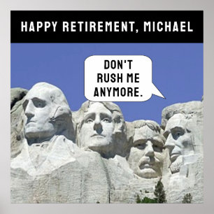 Funny Retirement Party Decoration Poster