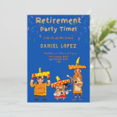 Funny Retirement Party Invitation Fiesta Kaart (Staand voorkant)