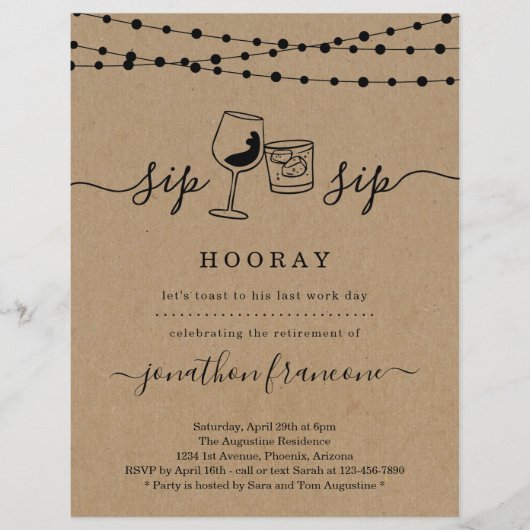 Funny Retirement Party Invitation Flyer (Voorkant)