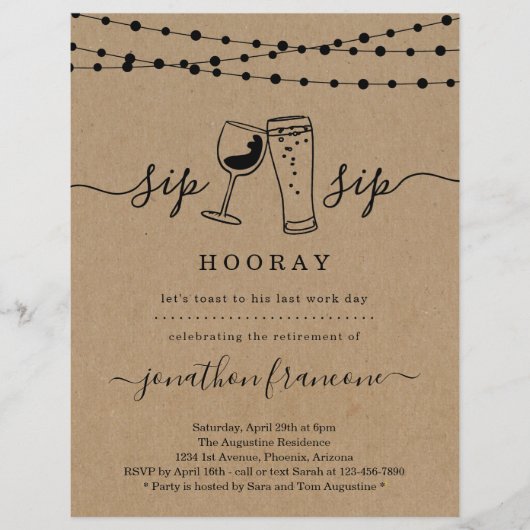 Funny Retirement Party Invitation Flyer (Voorkant)