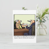 Funny Retirement Party Invitation Kaart (Staand voorkant)