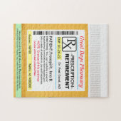 Funny Retirement Prescription RX Legpuzzel (Horizontaal)