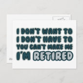 Funny Retirement Quote Briefkaart (Voorkant / Achterkant)