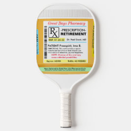 Funny Retirement RX Pickleball Paddle