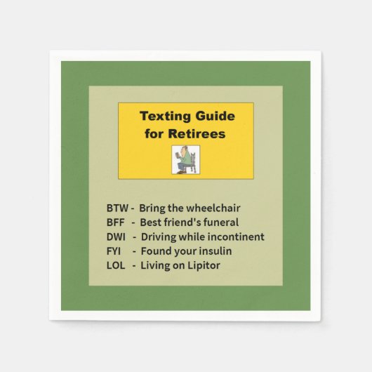 Funny Retirement Servet (Voorkant)
