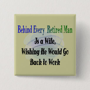 Funny Retirement T-Shirts en Gifts Vierkante Button 5,1 Cm