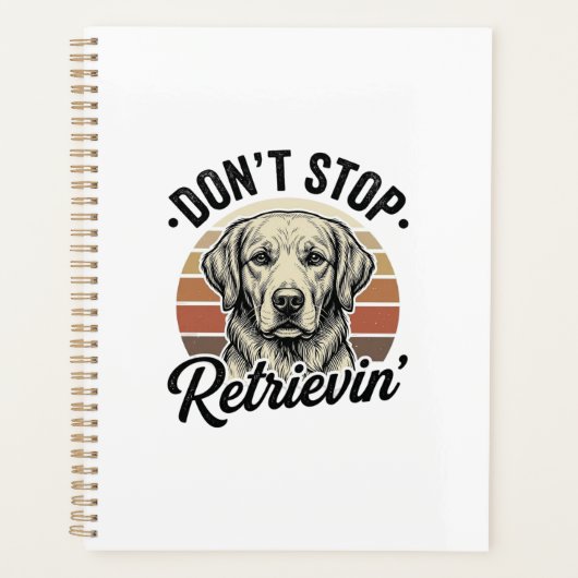 Funny Retriever Chien Gravure Vintage Graphique Te (Devant)