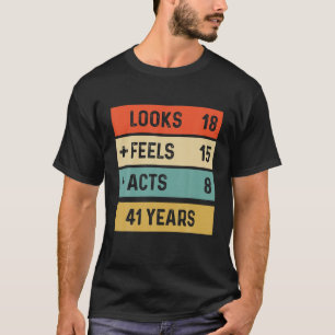 Funny Retro 41St. Birthday 41 Years old Born in 19 T-shirt