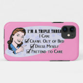 Funny Retro 50's Sarcastische vrouw: Triple Threat Case-Mate iPhone Case (Achterkant (horizontaal))