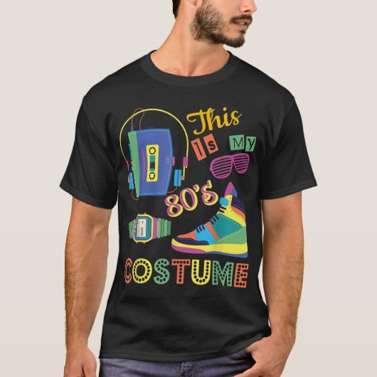 Funny Retro 80s Costume Party Design T-shirt (Voorkant)