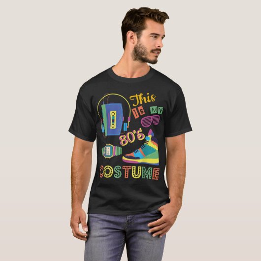 Funny Retro 80s Costume Party Design T-shirt (Voorkant volledig)