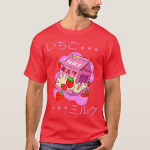 Funny Retro 90s Japanse aardbeienmelk Kawaii Sh T-shirt