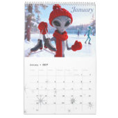 Funny Retro Alien Calendrier - Aliens parmi nous (Jan 2027)