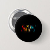 Funny Retro Architect Comp Rainbow Design Ronde Button 5,7 Cm (Voorkant /achterkant)
