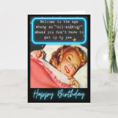 Funny Retro Birthday Card Best Friend-Pee Kaart (Voorkant)