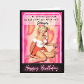 Funny Retro Birthday Card Best Friend-Sassy-Dog Kaart (Voorkant)