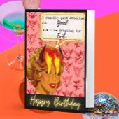 Funny Retro Birthday Card Best Friend - Sassy Evil Kaart