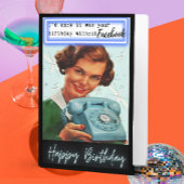 Funny Retro Birthday Card Best Friend-Sassy-Facebo Kaart