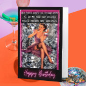 Funny Retro Birthday Card Best Friend-Sassy-Intern Kaart