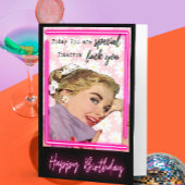 Funny Retro Birthday Card Best Friend-Sassy-Today Kaart