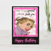 Funny Retro Birthday Card Best Friend-Sassy-Today Kaart (Voorkant)