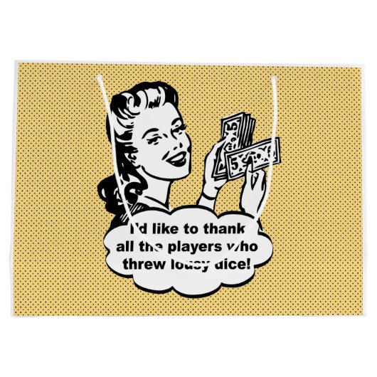 Funny Retro Bunco Gift Bag Groot Cadeauzakje (Achterkant)