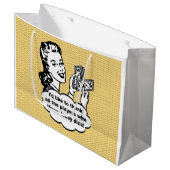 Funny Retro Bunco Gift Bag Groot Cadeauzakje (Voorkant Gekanteld)