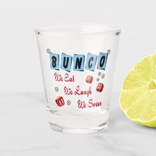 Funny Retro Bunco Party Friends Shot Glas