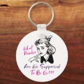 Funny Retro Bunco Player Sleutelhanger (Voorkant)