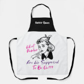 Funny Retro Bunco Queen Monogram Schort (Voorkant)