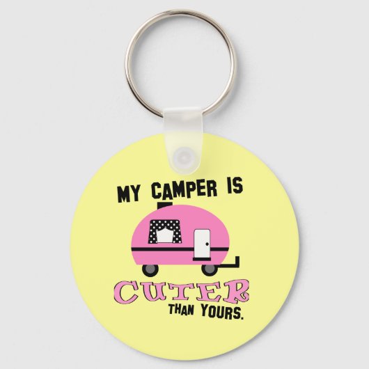 Funny Retro Camper Sleutelhanger (Voorkant)