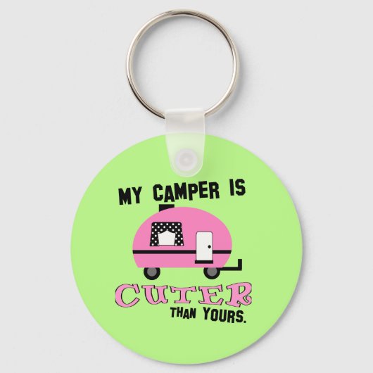 Funny Retro Camper Sleutelhanger (Voorkant)