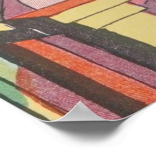 Funny Retro Cartoon Comic Poster (Hoek)