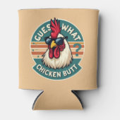 Funny Retro Chicken Butt Joke Design Blikjeskoeler (Voorkant)
