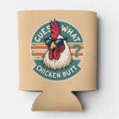 Funny Retro Chicken Butt Joke Design Blikjeskoeler (Achterkant)
