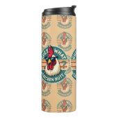 Funny Retro Chicken Butt Joke Design Thermosbeker (Gedraaid links)
