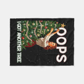 Funny Retro Christmas Oops I Got Another Tree  Fleece Deken (Voorkant (Horizontaal))