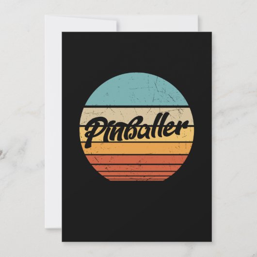 Funny Retro Classic Pinball Gift Kaart (Voorkant)