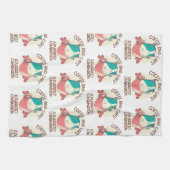 Funny Retro Coffee en Katten Theedoek (Horizontaal)