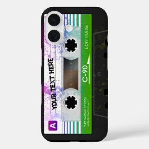 Funny Retro Compact Audio Cassette iPhone 16 Hoesje