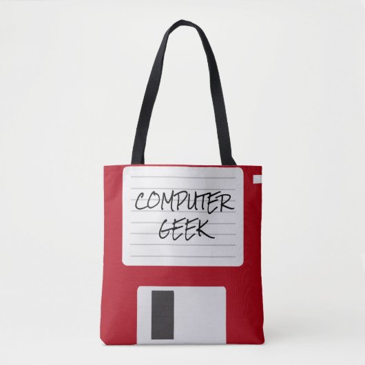 Funny Retro Computer Geek Draagtas (Voorkant)