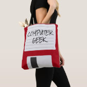 Funny Retro Computer Geek Draagtas (Dichtbij)